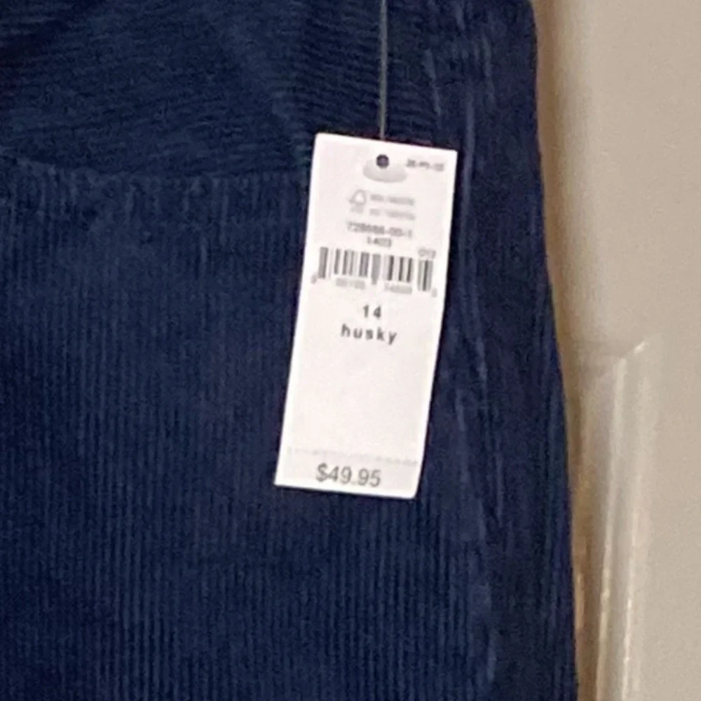 NWT GAP Boys‎ Navy Blue Five Pocket Corduroy Pants Straight Leg 100% Cotton Warm